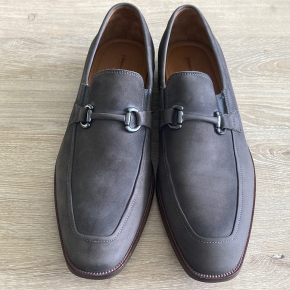 Johnston & Murphy Charcoal Leather Slip-Ons main image 4